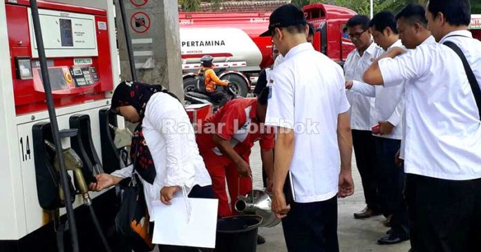 Dua SPBU Kota Mataram Disegel Sementara