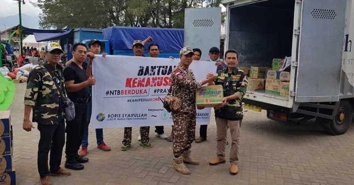 BCC Bandung dan Nurdin Ranggabarani crisis center salurkan Bantuan Peduli Lombok