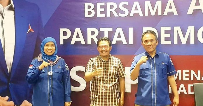 Balon Bupati Sumbawa Nurdin Ranggabarani saat bertandang ke DPP Demokrat, baru-baru ini. (IST FOR RADAR LOMBOK)